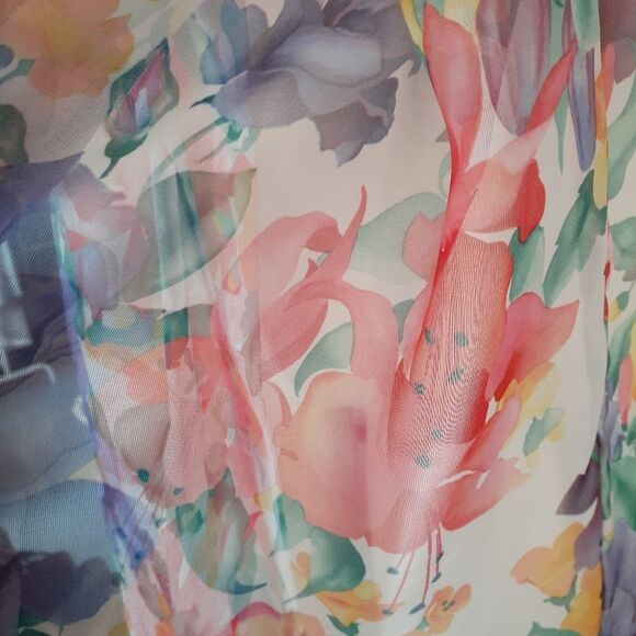 Vintage Floral Sheer Kimono Robe - Picture 10 of 14